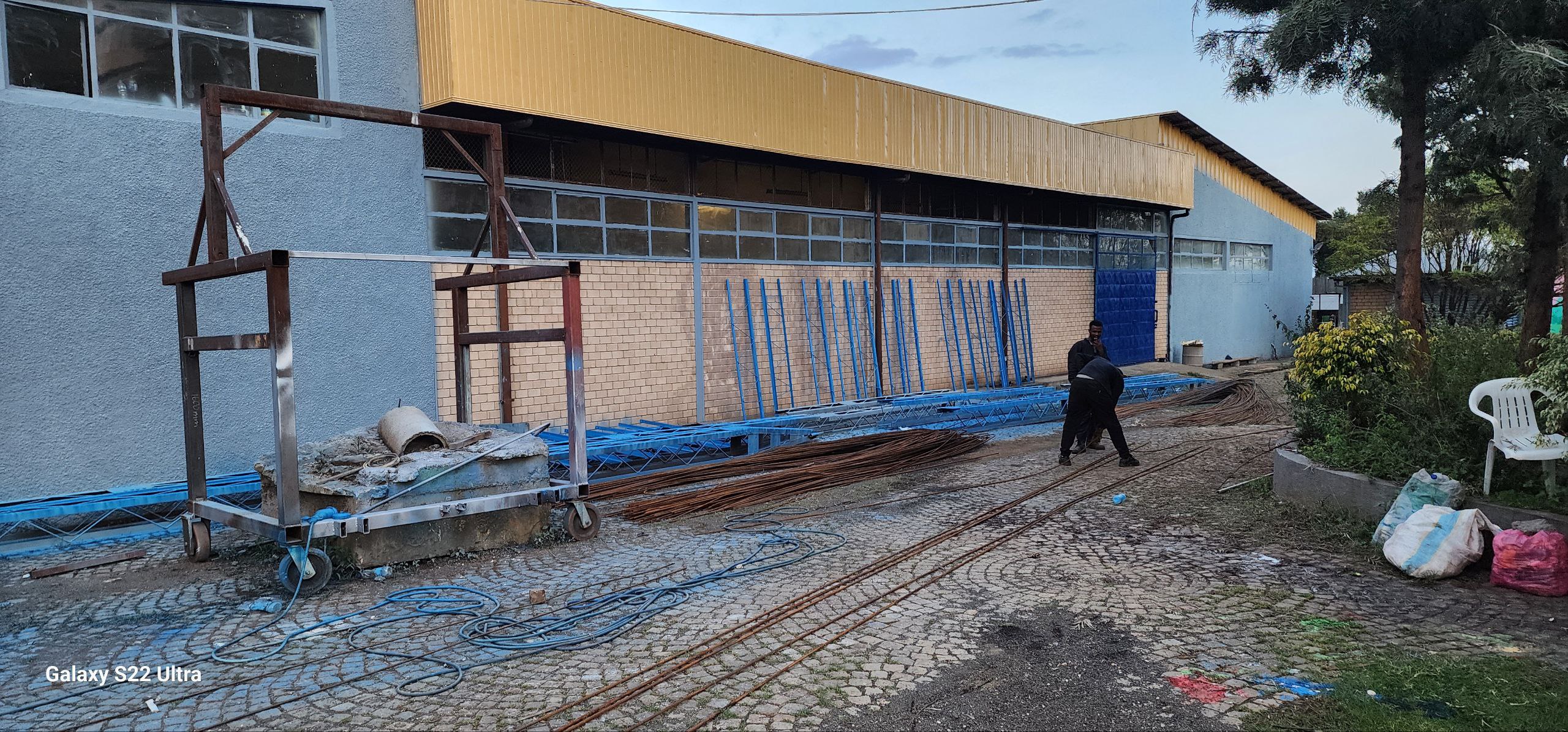 Steel Suspension Bridge Fabrication on going at CEE workshop.